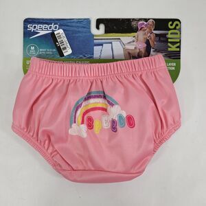 Speedo Kids UV Swim Diaper Size Medium Age 12 Months Pink Rainbow New